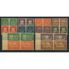 ALEMANIA ESTAMPILLA SEGUNDA GUERRA MUNDIAL OCUPACION ALIADA ZONA SOVIETICA DE SEGUNDA GUERRA MUNDIAL SERIE COMPLETA NUEVA CON GOMA ZONA RUSA CORREO DE LUBBENAU RARA EN PAREJAS SIN DENTAR